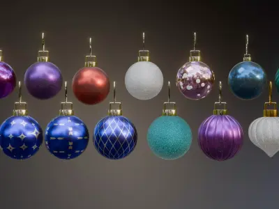 Realistic Christmas Decoration Mega Pack - 32 assets 3D model