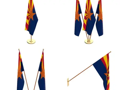 Arizona Flag Pack 3D model