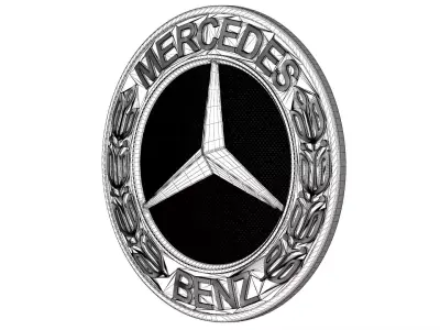 Mercedes logo 05 3D print model