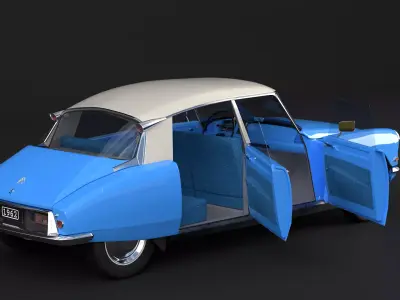 Citroen DS 19 Low-poly 3D model