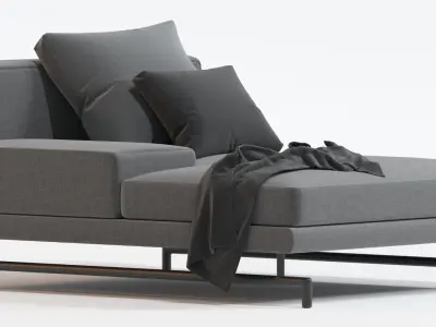 Minotti sherman chaise lounge 3D model