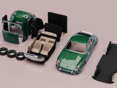 Porsche 911 1964 3D print model