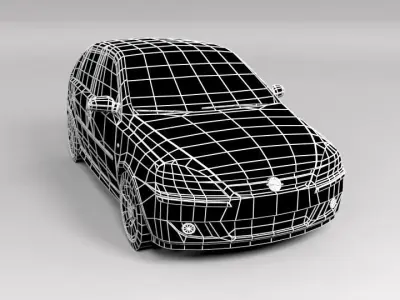 OPEL CORSA C 5D LOWPOLY Low-poly 3D model