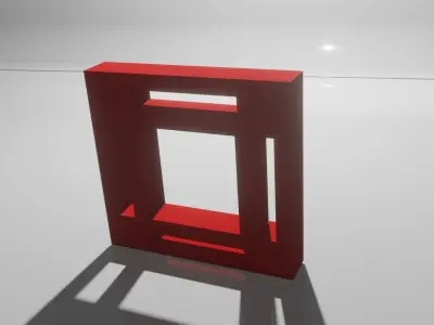 Brick Square Jaali Square 3D model