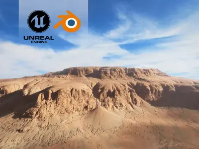 Desert Plateau Large Version 2 3D model