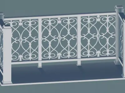 Railing - Balcony 3D print model