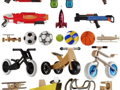 Children Room Set 5 Game Asset 3D model