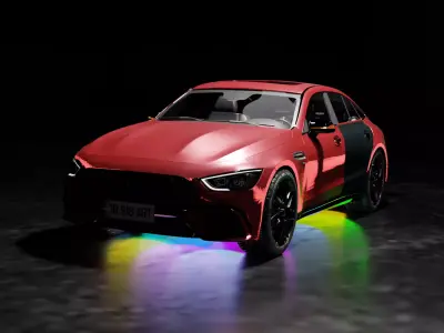 Mercedes car lights 3D model