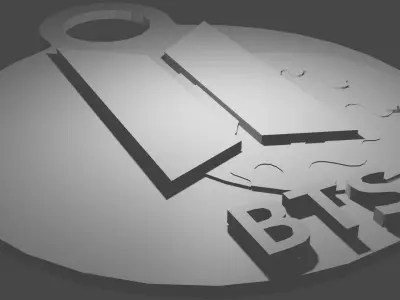 BTS keychain Free 3D model