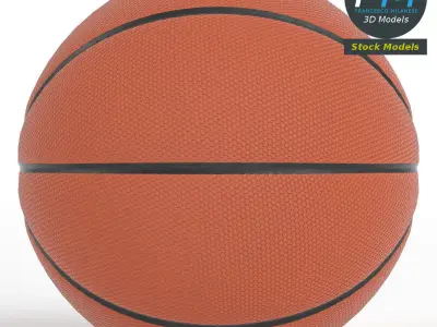 Basketball ball Low-poly 3D model 4