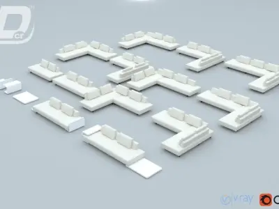 Kent Sofa Modular Set 3D model