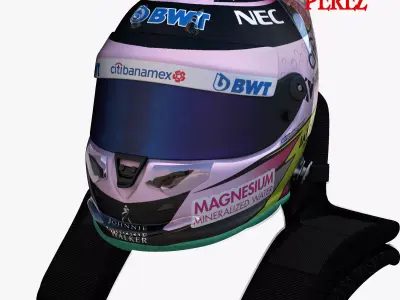 Perez helmet 2017 Low-poly 3D model