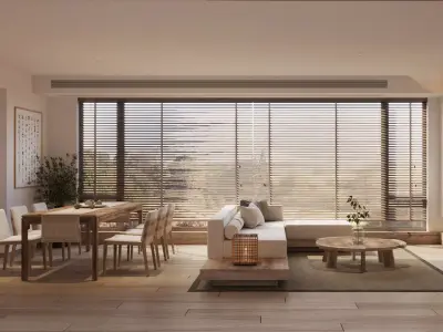 japanese living room dining room interior scenes 21 3D model