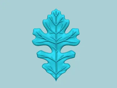 Bur Oak Tree Leaf - Molding Artificial EVA Craft 3D print model
