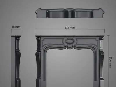 Marble fireplace - 3D printing 3D print model