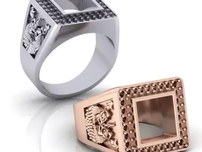 free man jewelry ring free stl obj 3dm  Free 3D print model