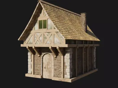 Medieval House By Nikdox Low-poly 3D model