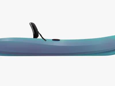 Kayak 02 and paddle 3D model