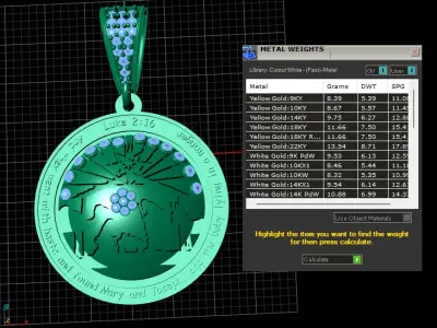 LUCK 2016 COIN PENDANT 3D PRINTABLE MODEL  3D print model