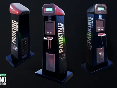Sci-Fi Parking Machine  Free low-poly 3D model