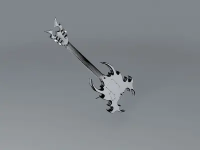 Sands Blue Diablo Guitar Free 3D model