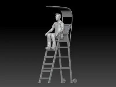 TENNIS REFEREE BOY 1 3D print model