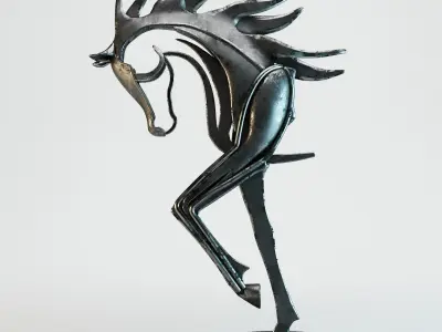Metal Horse Statue 3D model