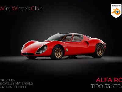 1967 Alfa Romeo Tipo 33 Stradale 3D model