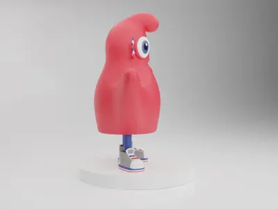 Paris olympics mascot 2024 3D model