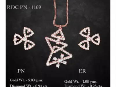 Pendant Earrings combo - 1169 3D print model