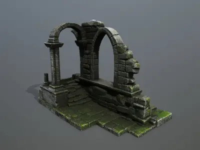 Ruin Gate Low-poly 3D model