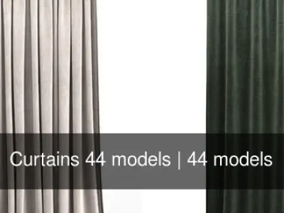 Curtains 44 models 3D Model Collection