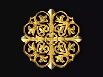 Central decor ornament for furniture 3D model 270