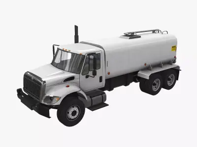 Tanker Truck International 7400 Low-poly 3D model