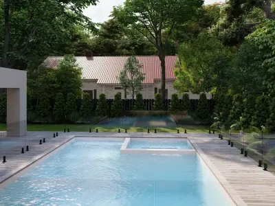 Garden Landscape 3D Model - SketchUp and Lumion Scene Free 3D model