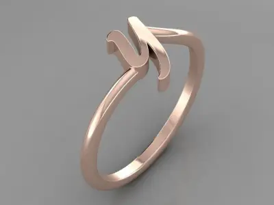  Alphabet Ring Y 3D print model