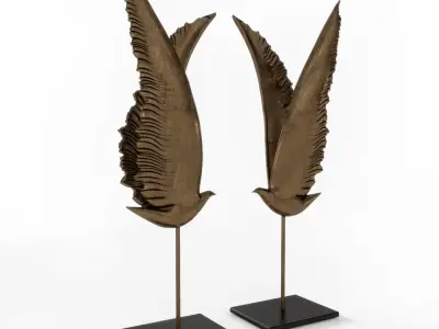 Wings sculpture 3D model