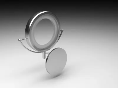 Wall Movable Mirror 3D model