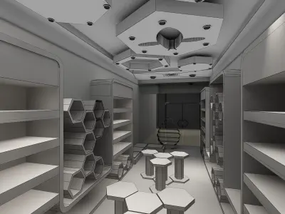 Interior Shop Market  3D model