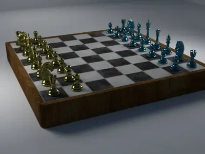 Chess Game 3D Model 3D model