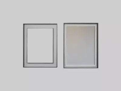 Floating Wall Frames Low-poly 3D model