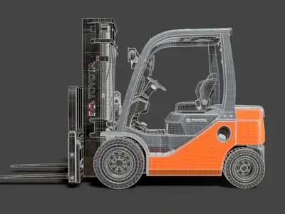 Forklift High-Poly 3D models 3D model