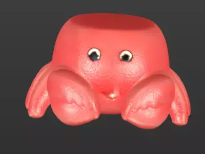 Cute Crab 3D Printable Toy Figure 3D print model