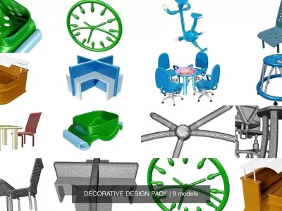 DECORATIVE DESIGN PACK 3D Model Collection