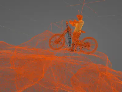The Downhill Rider Free low-poly 3D model