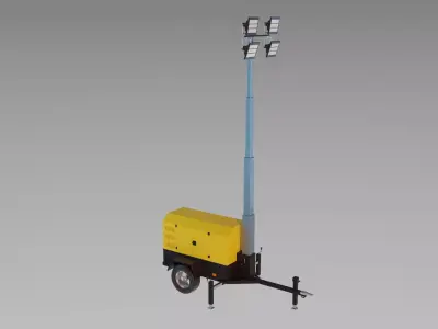 Light Tower Generator - Mobile Lighting 3D model