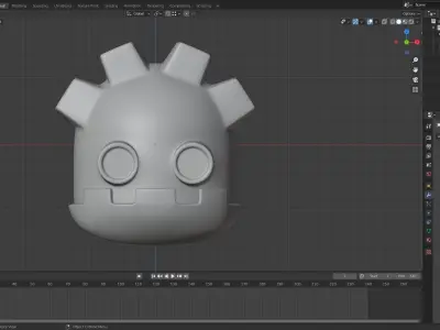 Godot Robot Head 3D print ready Free 3D model
