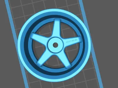 tenth scale NISMO TE RC drift wheel 6mm offset 12mm hex 3D print model