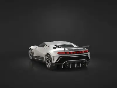  Bugatti Centodieci Low-poly 3D model