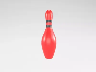 Bowling Pin v1 002 Low-poly 3D model